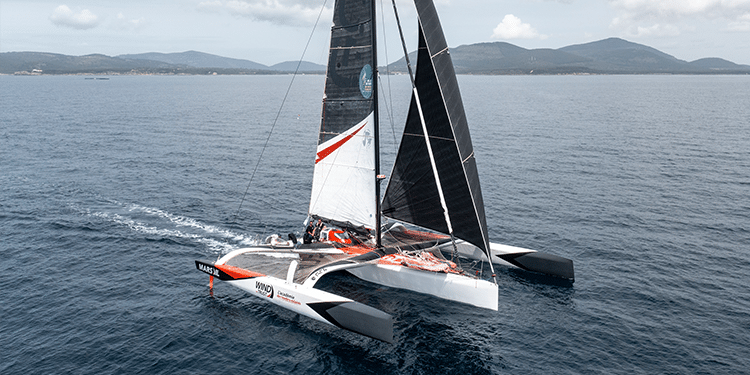 Wind of trust Pro Sailing Tour 2023|Trimaran Crêpes Wahou ! 3 pour Franck-Yves Escoffier par VPLP|Multi50 Crêpes Wahou ! 3 VPLP design|Ocean Fifty Fenetrea Mix Buffet sur le Grand Prix Guyader|||||||||||